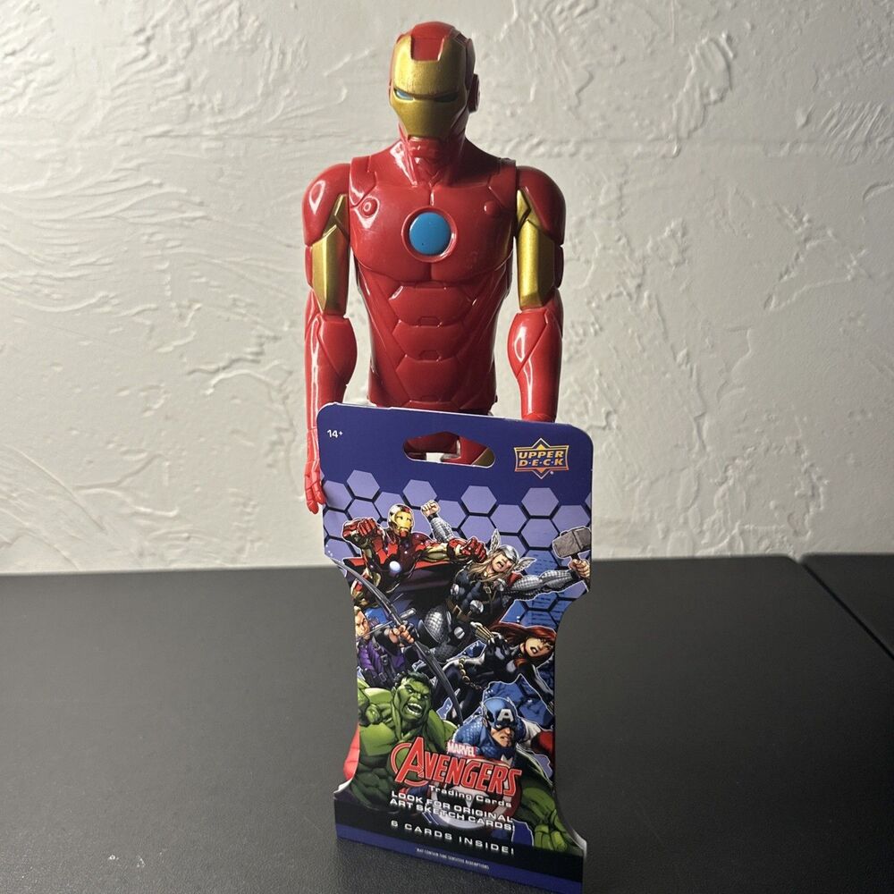 Hasbro Marvel Avengers Titan Hero Iron Man 12" Action Figure W/ Trading Cards